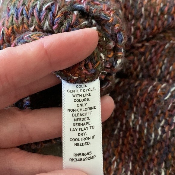 14th & Union Confetti Open Back Sweater Mauve Size XSMALL Petite - Picture 8 of 10